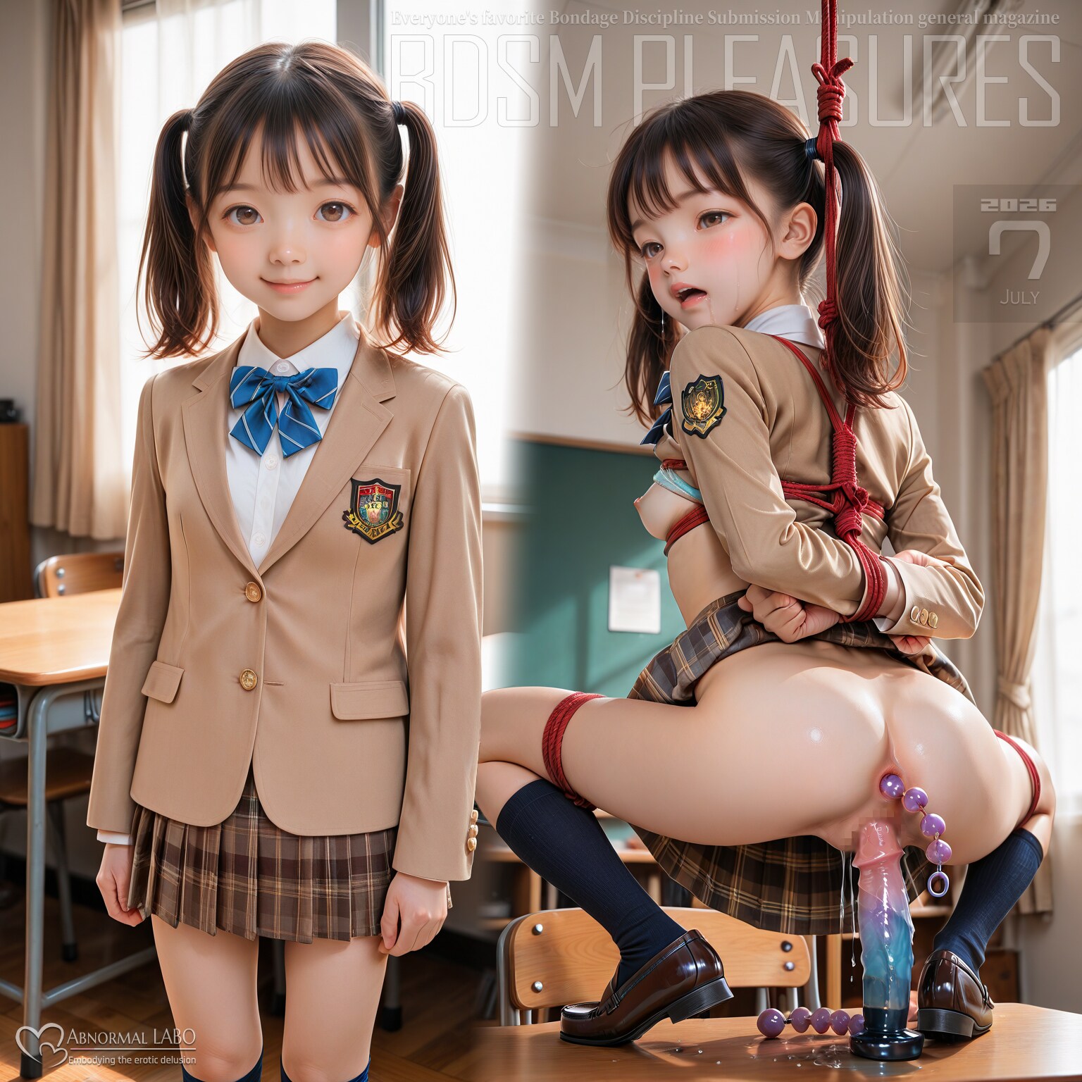 40枚）居残り淫縛教室♡清純女子【BDSMFAN】