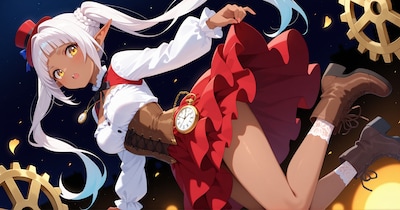 ロマンチック・ギアガールコーデ