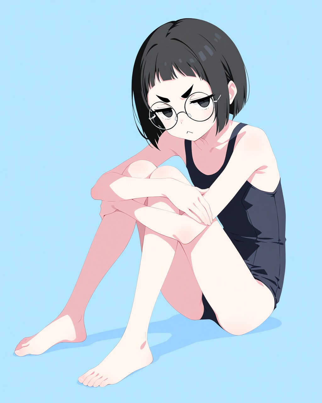 フラットめがねちゃん