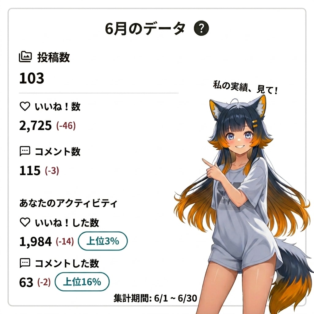 6月の実績