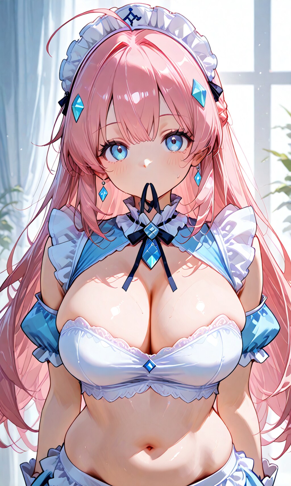 メイドでたくし上げ