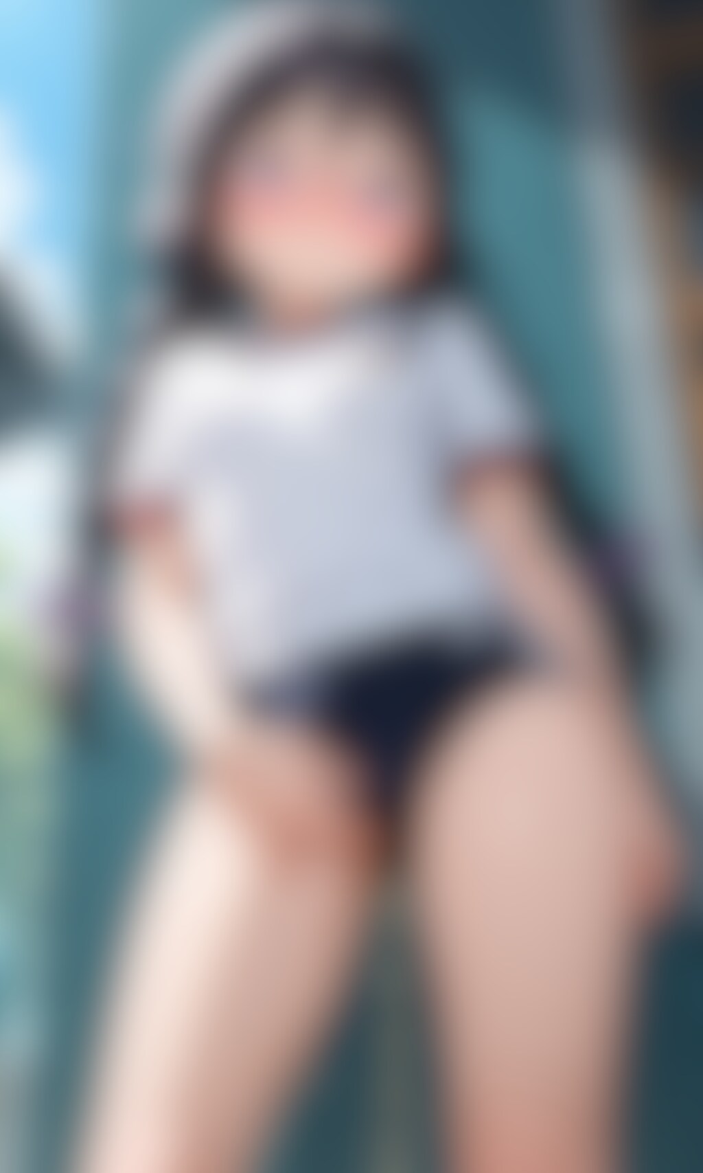 蔵出しおしっこお漏らしチャレンジ【暁美ほ〇ら】眼鏡三つ網初期ver.（体操着（ブルマ））その2