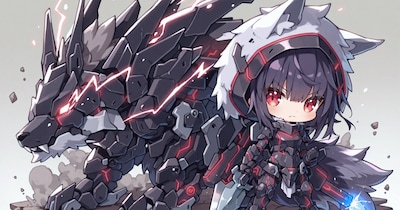 バトルモードちび狼メカ娘
