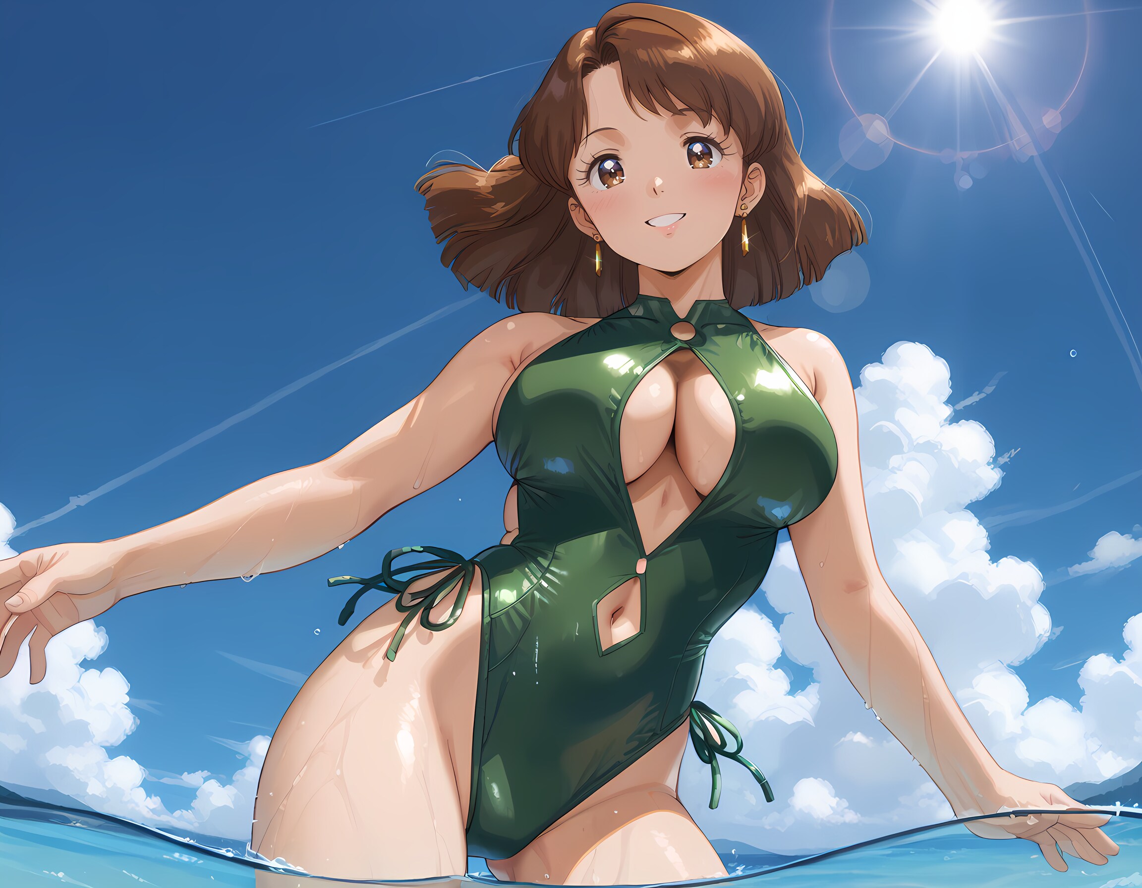 【スーパーリアル麻雀PⅣ】香織：水着でバカンス