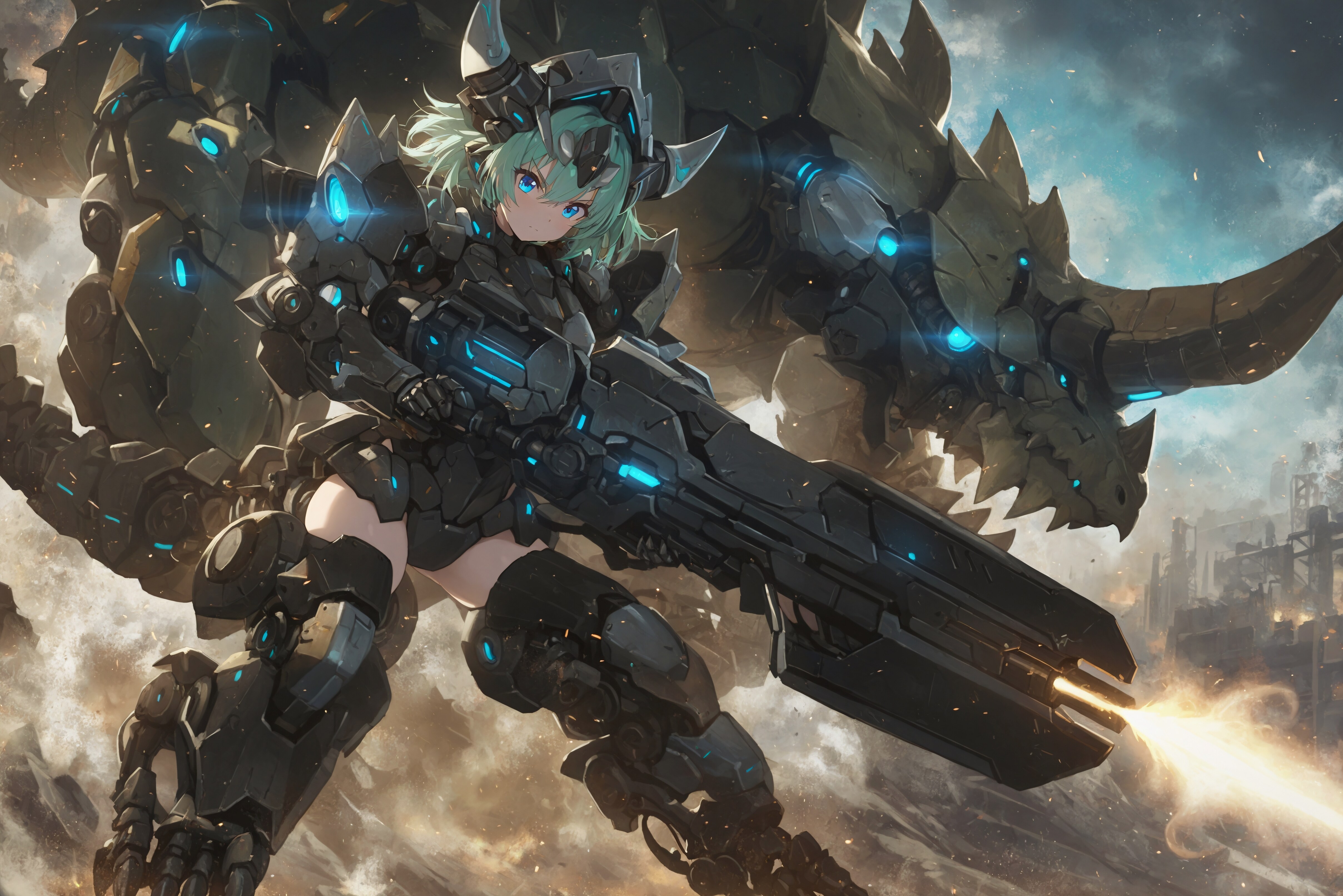 メカ娘・モデル：トリケラトプス