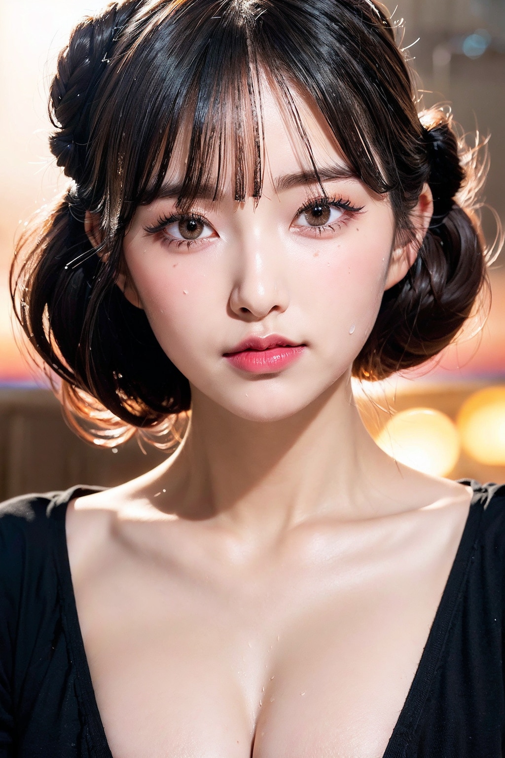 黒衣装(顔に寄りすぎ)