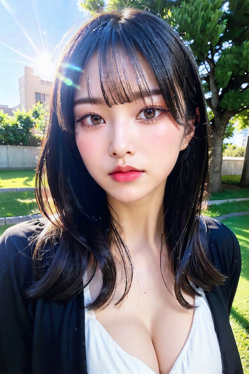 黒衣装(顔に寄りすぎ)