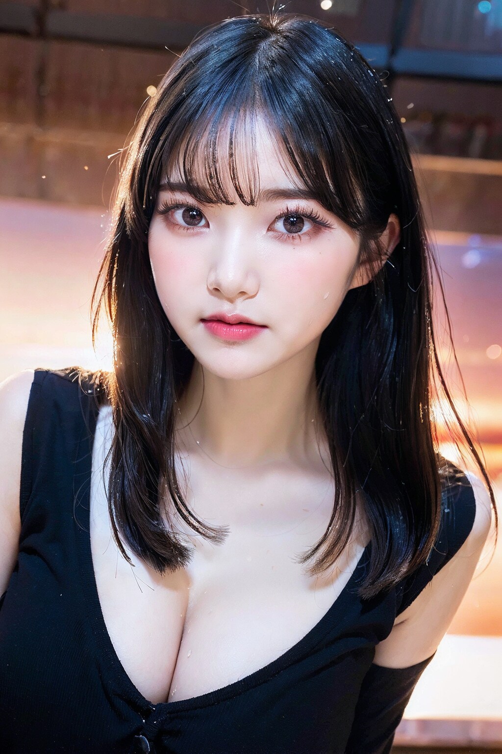 黒衣装(顔に寄りすぎ)