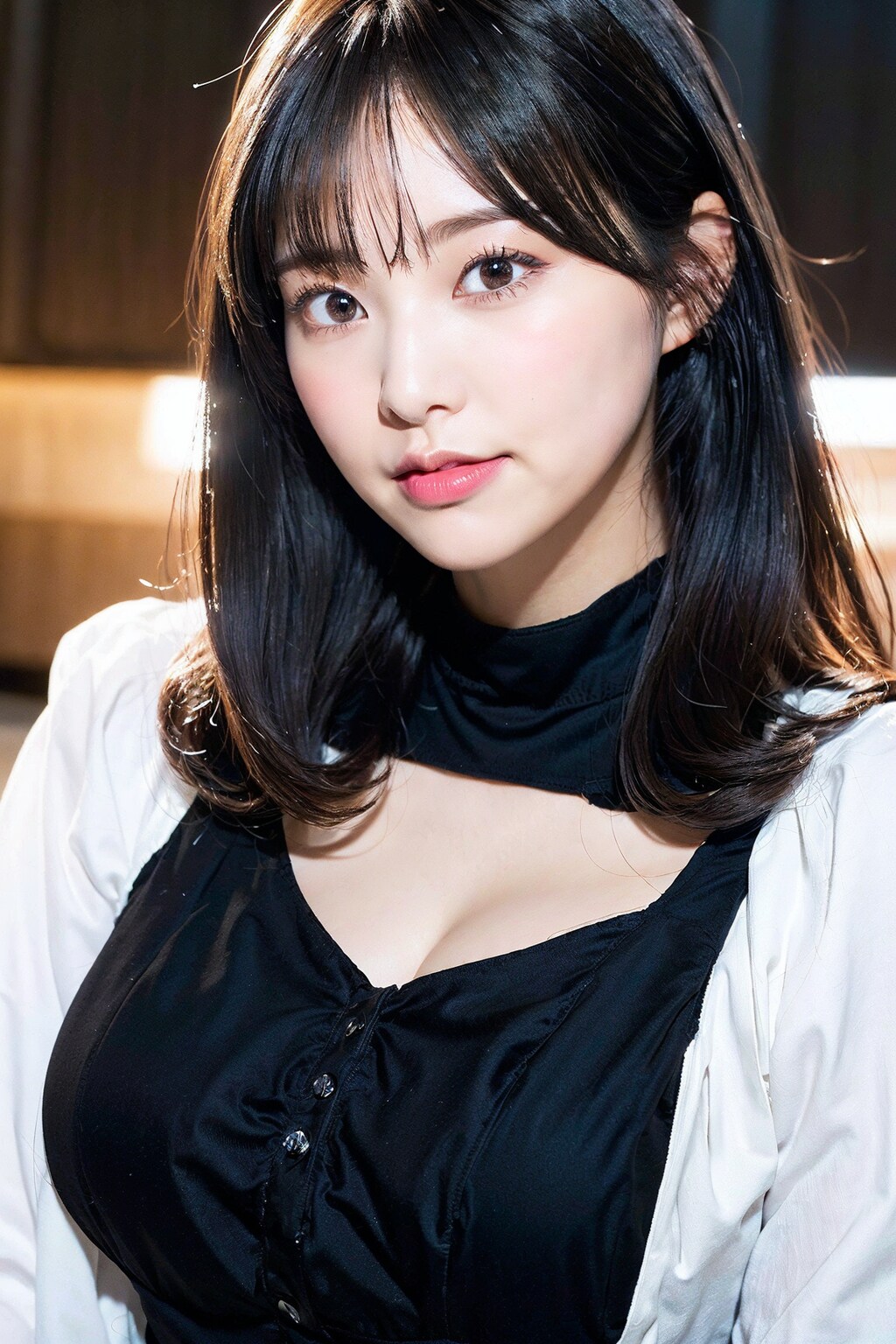 黒衣装(顔に寄りすぎ)