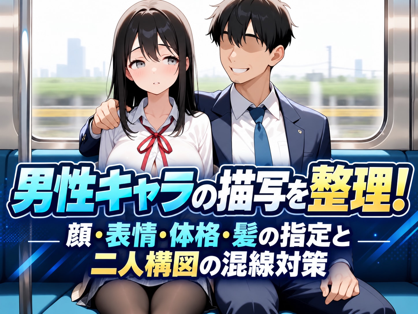 男性キャラの描写を整理！顔・表情・体格・髪の指定と、二人構図の混線対策