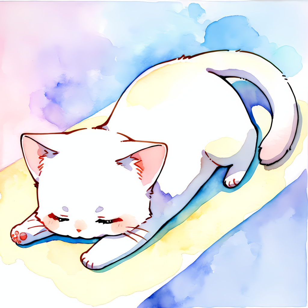 うつ伏せねこ の別イラスト
