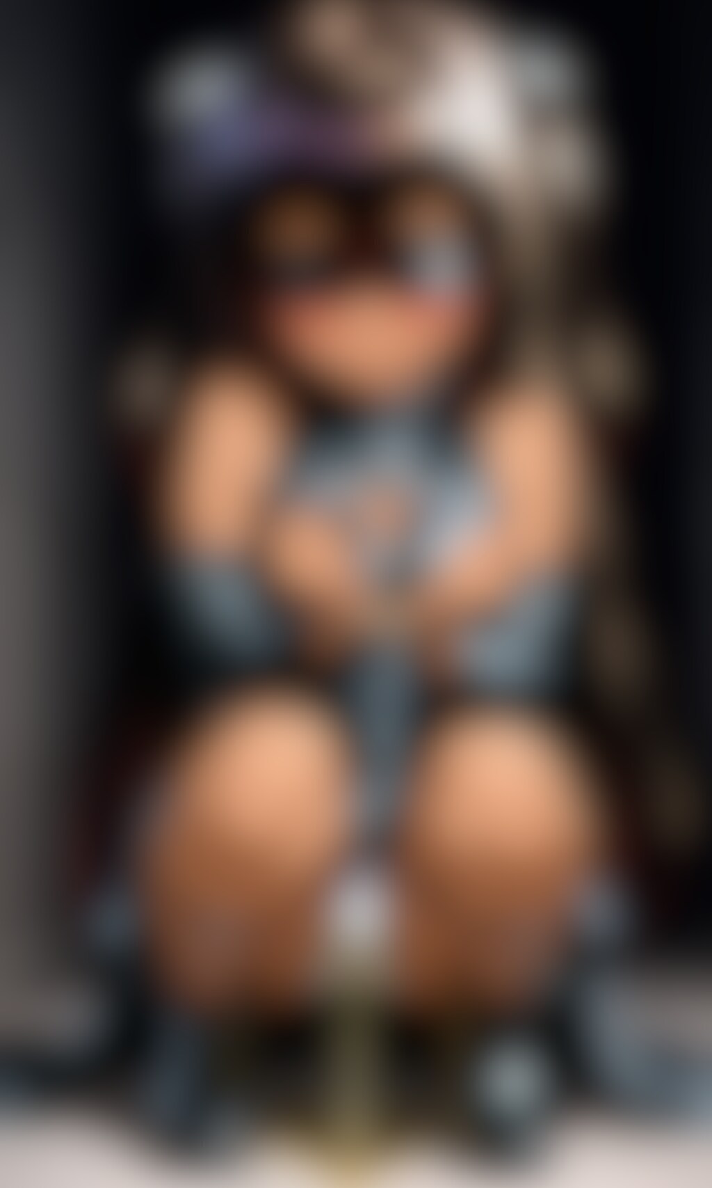 おしっこお漏らしチャレンジ【ネ〇シス】(ブラックドレス・目隠し・緊縛)