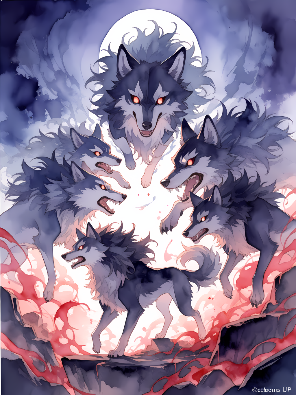 ケルベロスをイメージしたイラスト