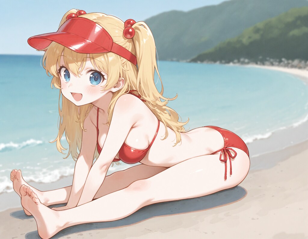 【プロンプト】長座