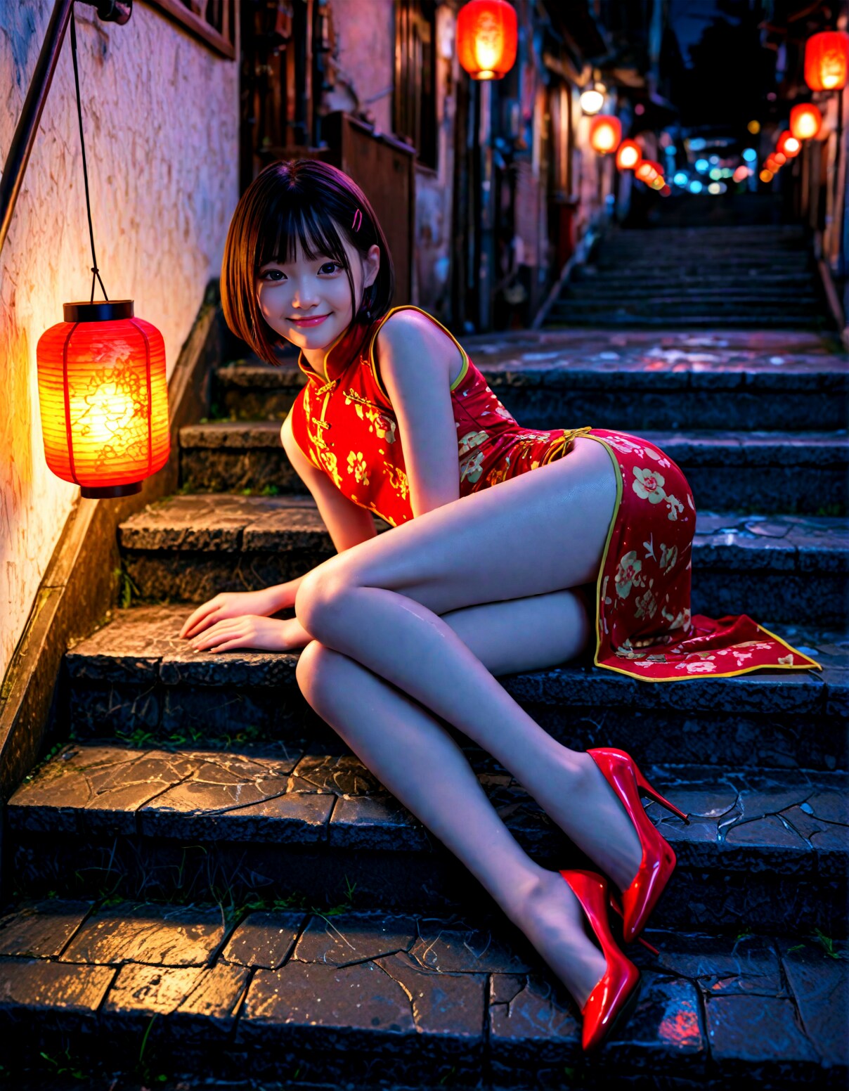 251018P【10枚】裏路地チャイナドレスのコトちゃん