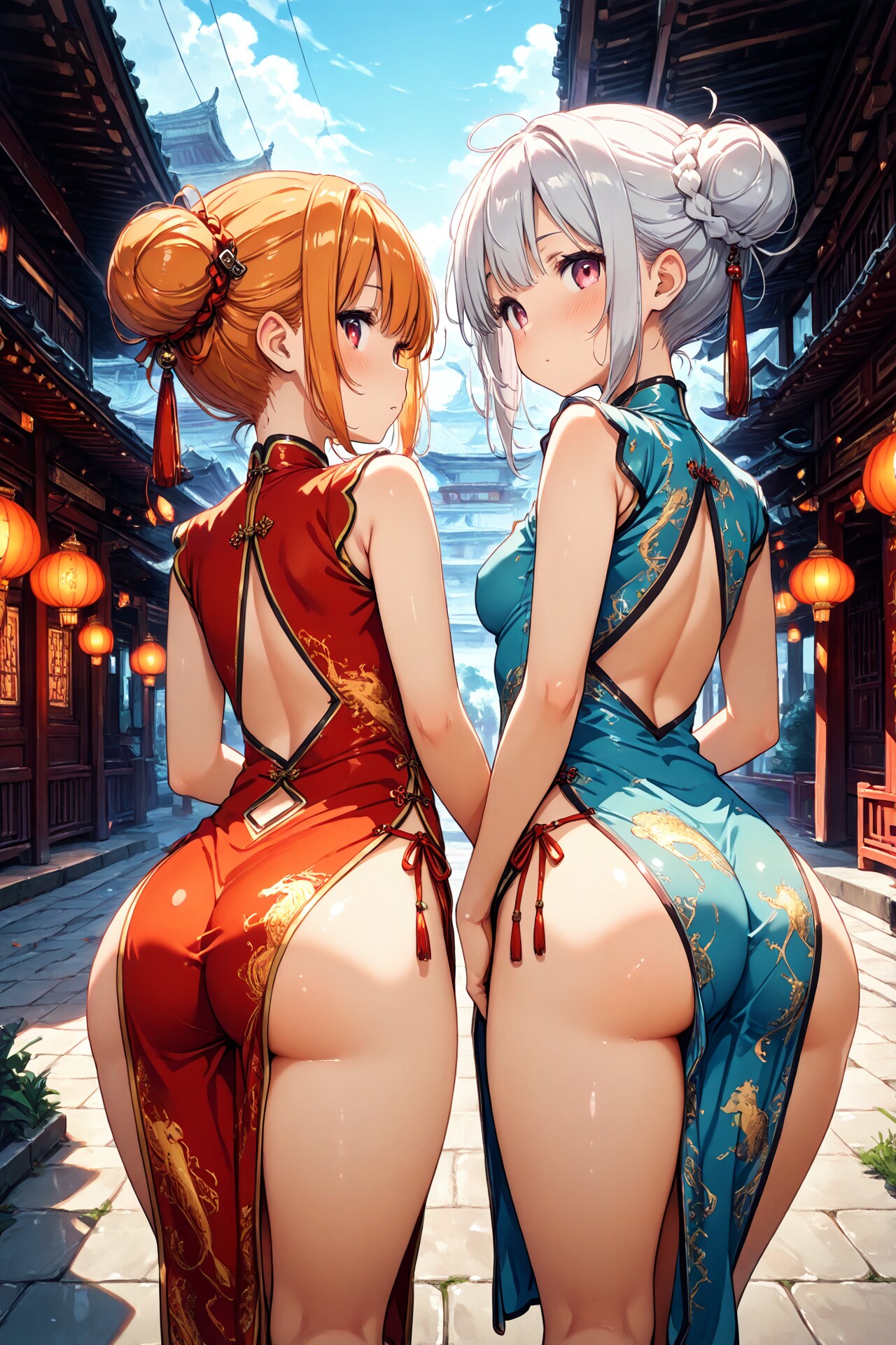 ノーパンチャイナ姉妹(11)