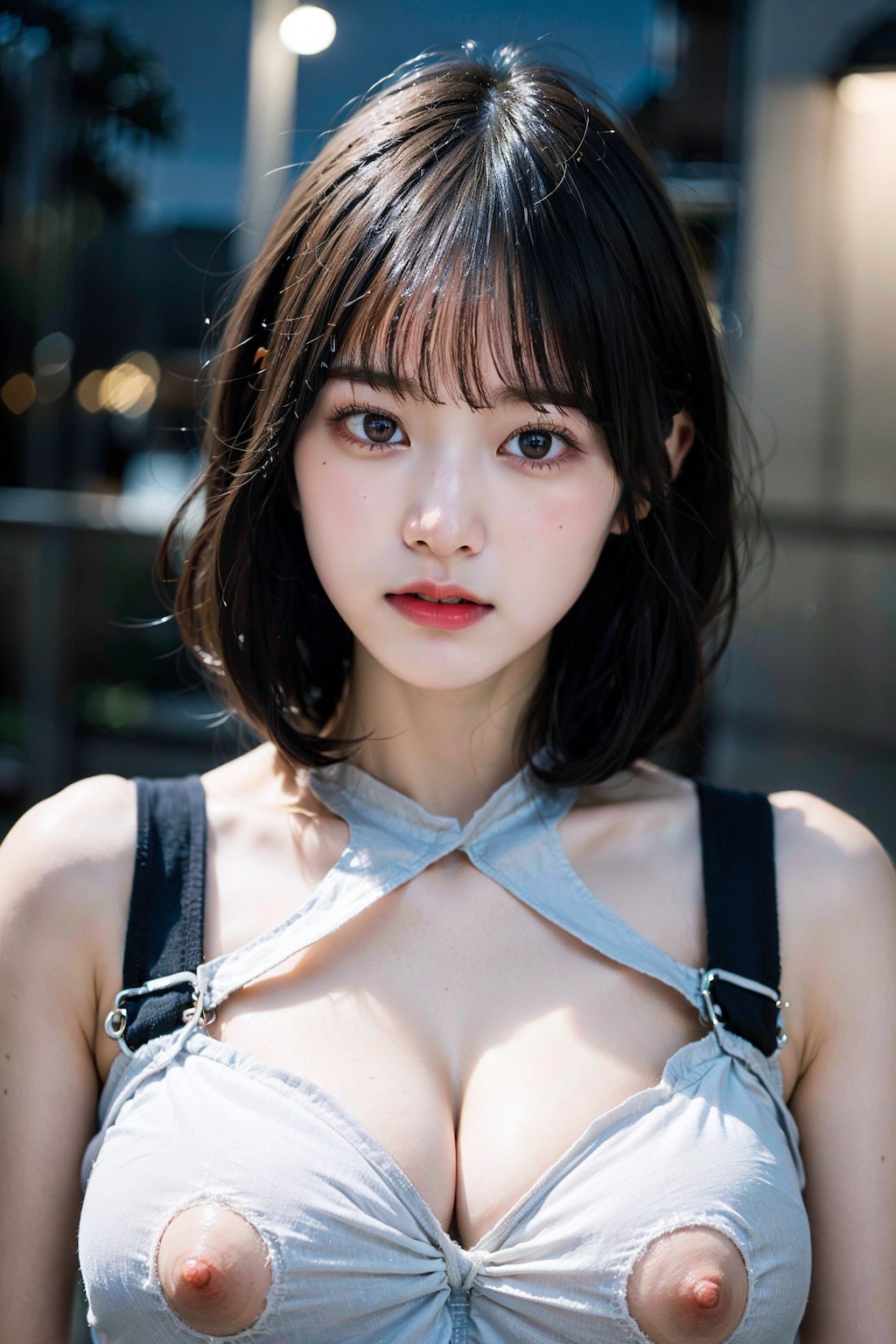 Loraなしボンテージでポロリ　拡大版