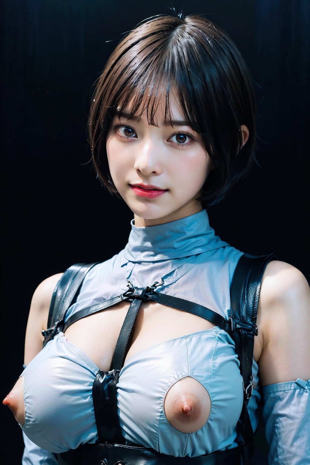 Loraなしボンテージでポロリ　拡大版