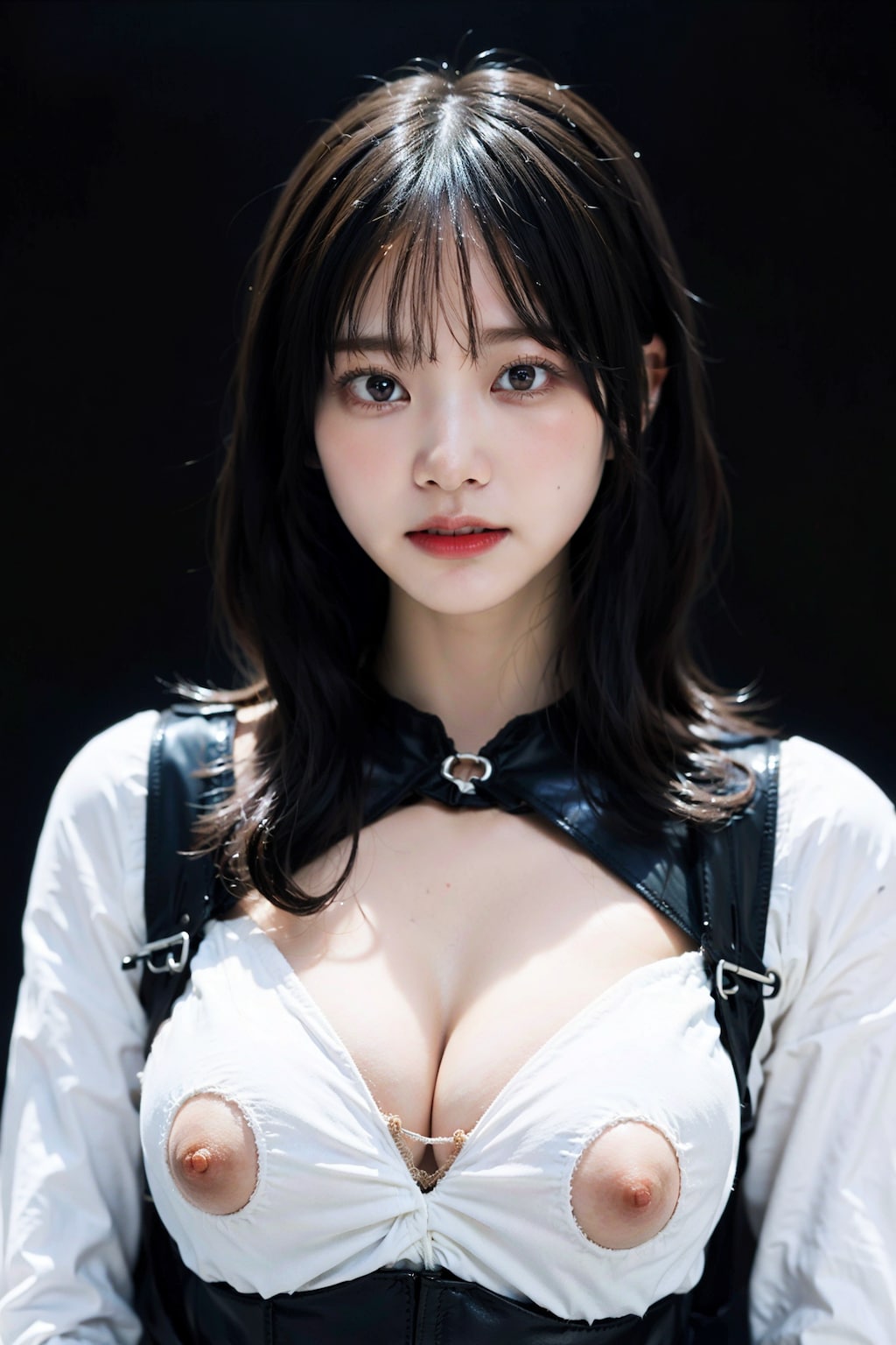 Loraなしボンテージでポロリ　拡大版