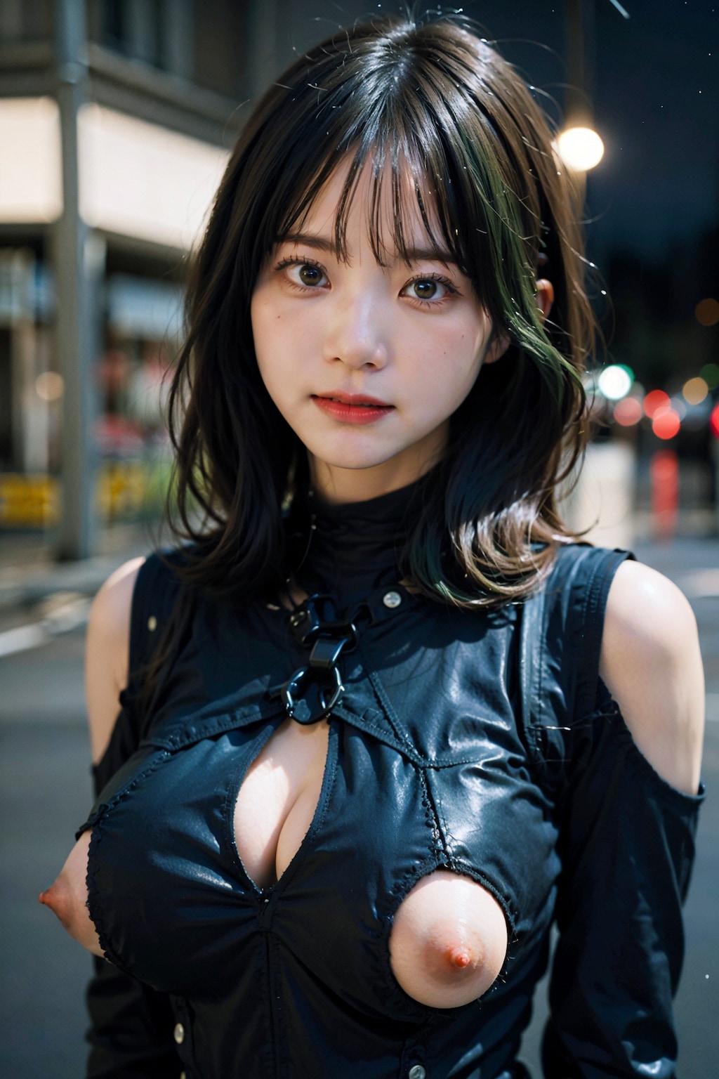 Loraなしボンテージでポロリ　拡大版