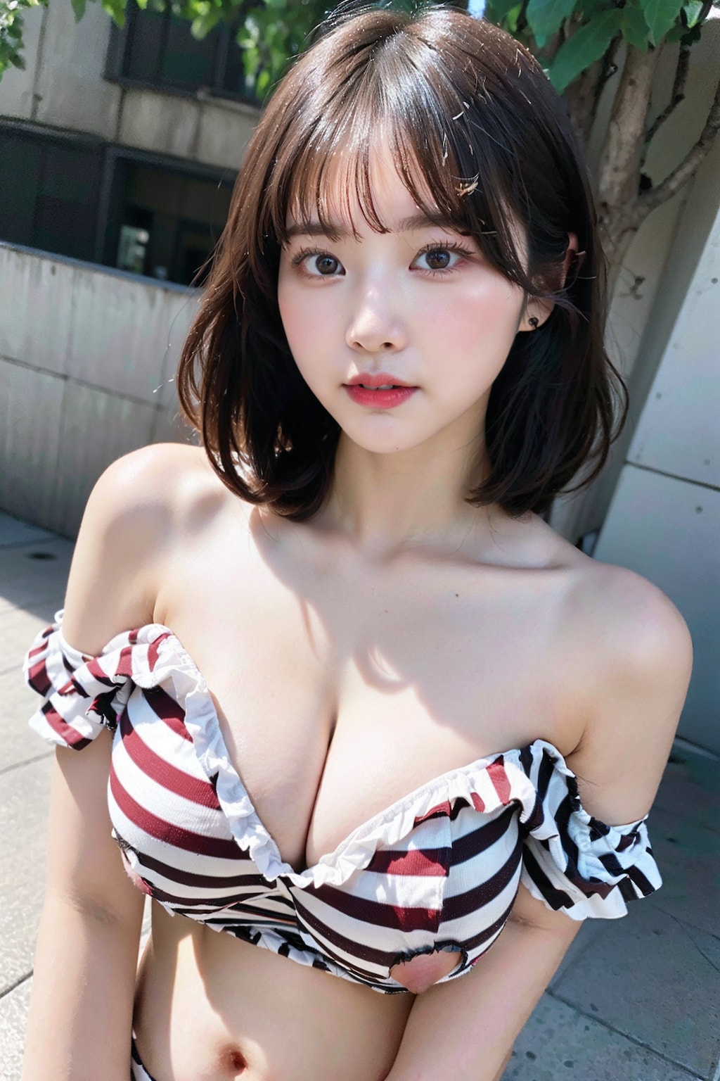 ランダム水着でポロリ　拡大版