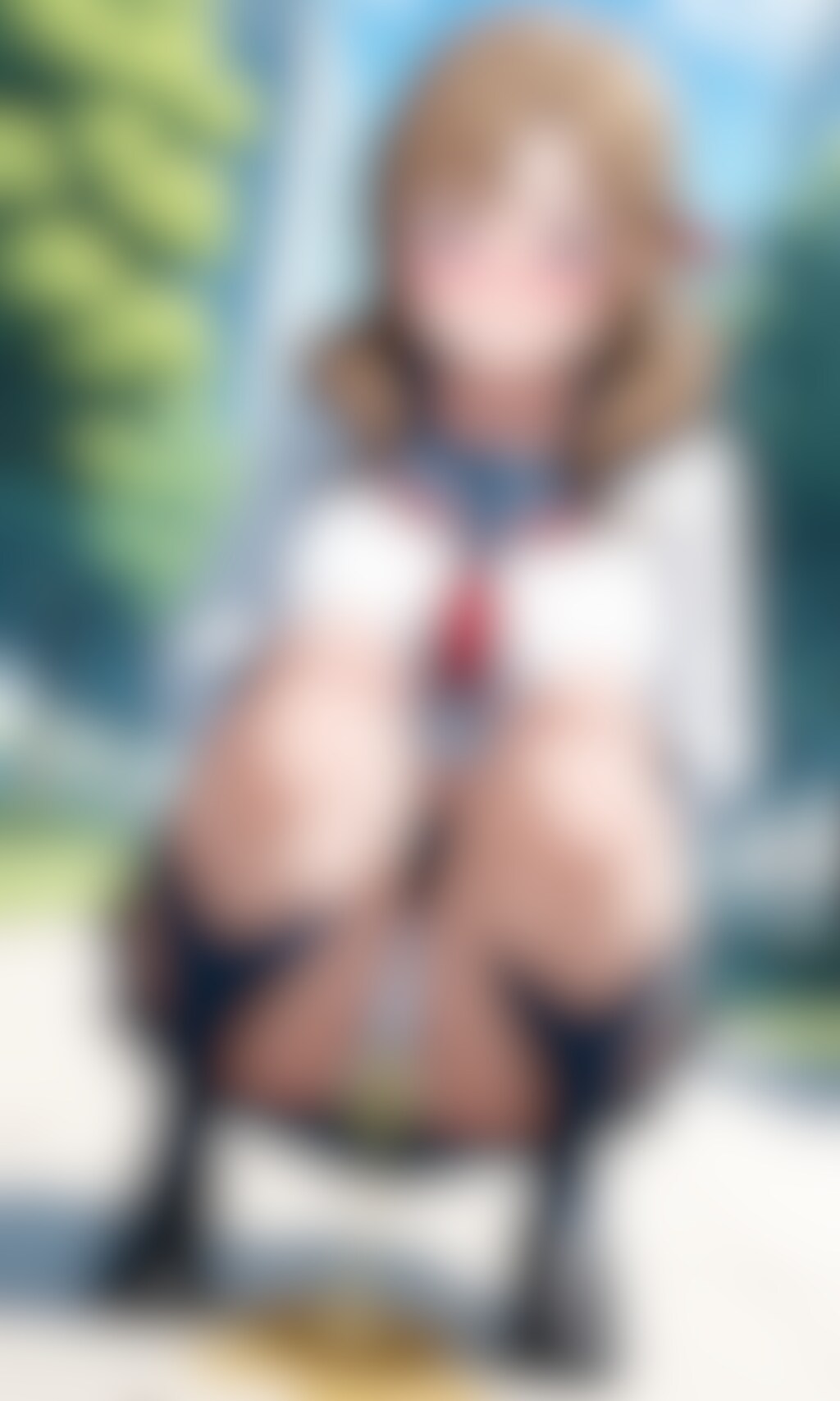 おしっこお漏らしチャレンジ【大〇真々子】(制服)