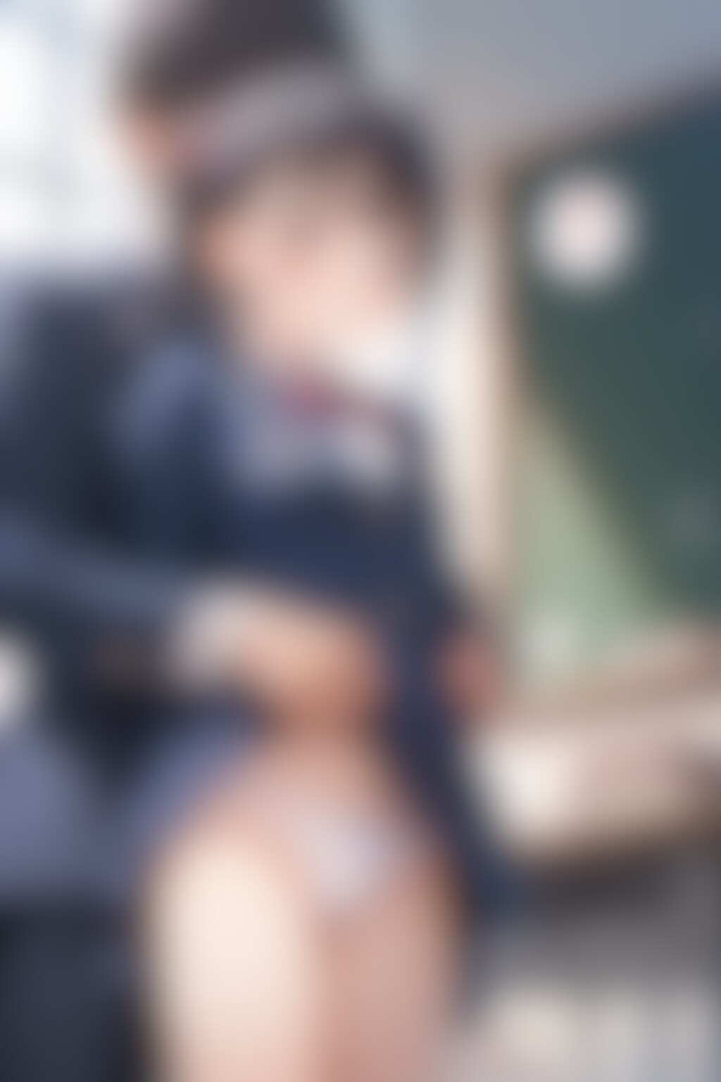 学生服ブレザー姿の〇リJ〇ちゃんたちがスカートめくりされる（１０枚）