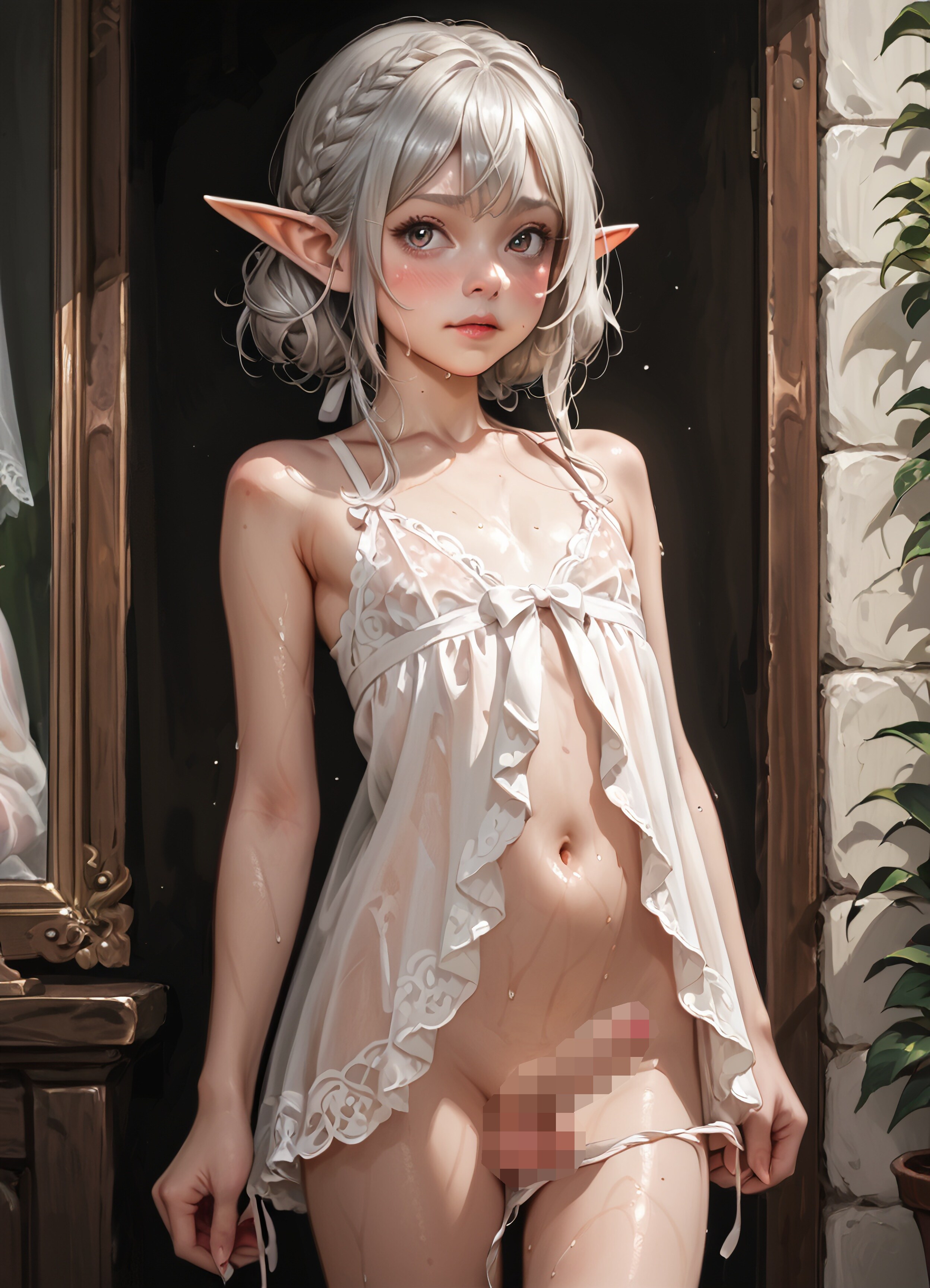 エルフの美少年(勃起)