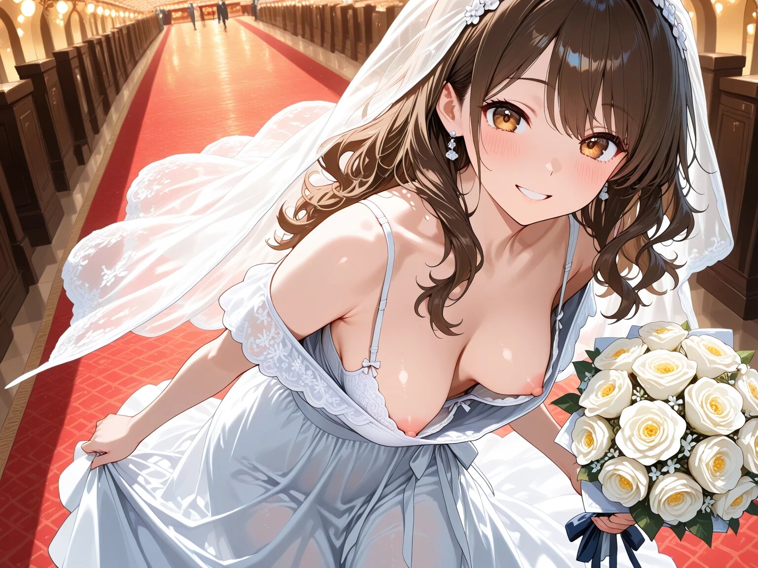 40枚:ドレス胸チラ