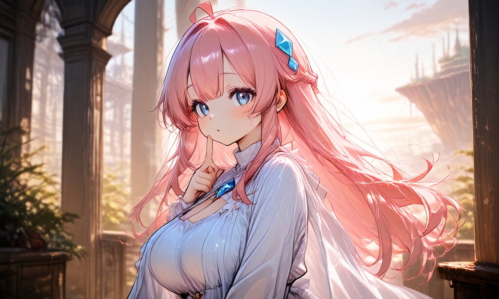 可憐なピンク髪の少女