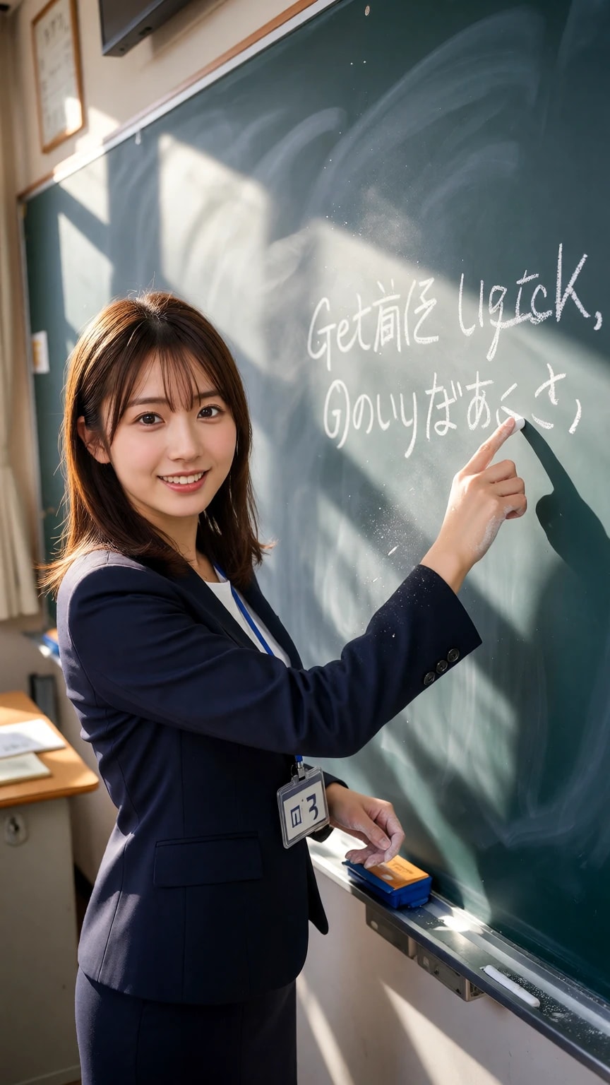 授業中の先生