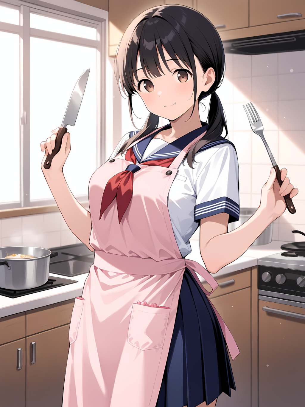 メイドコスでお料理～義兄ちゃん美味しい料理作るよ♡～ 別イラスト