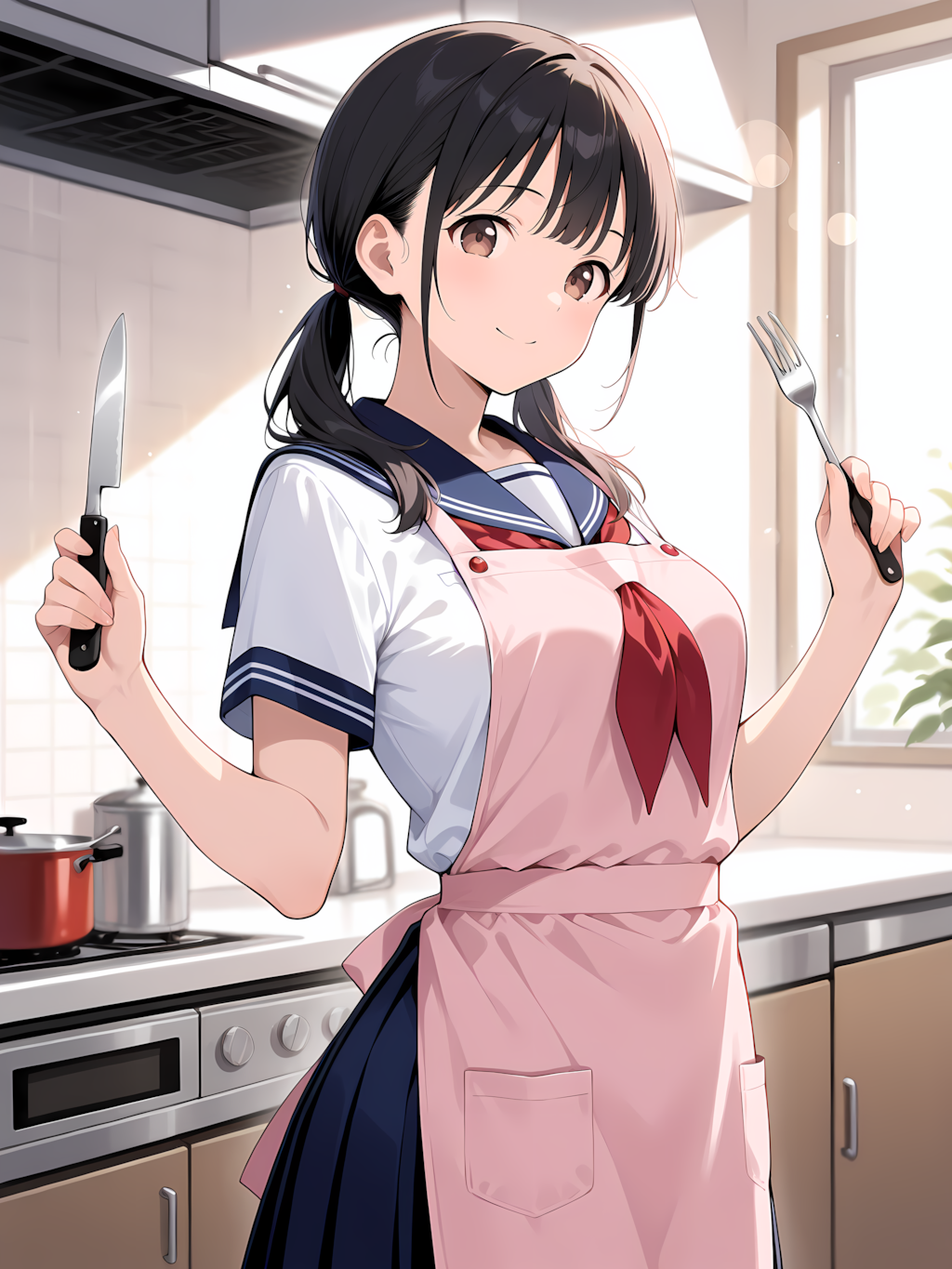 メイドコスでお料理～義兄ちゃん美味しい料理作るよ♡～ 別イラスト