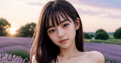 【15枚】ラベンダーのスレンダーちゃん