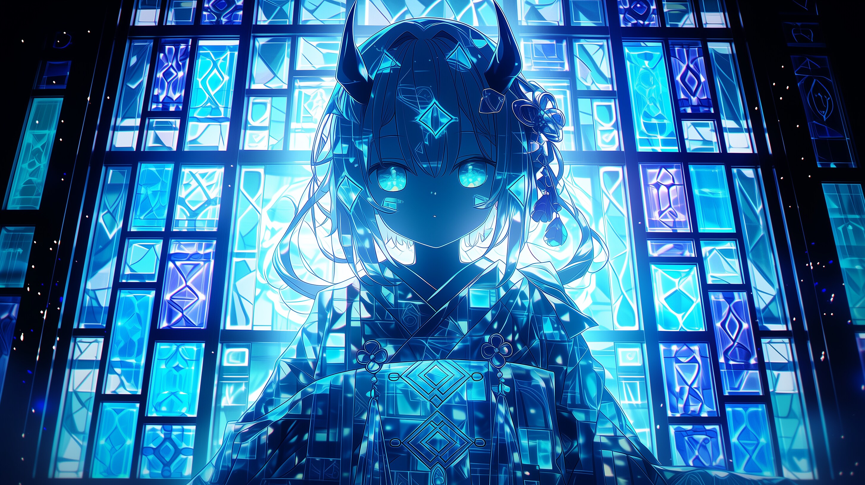 幾何学とガラスと鬼娘