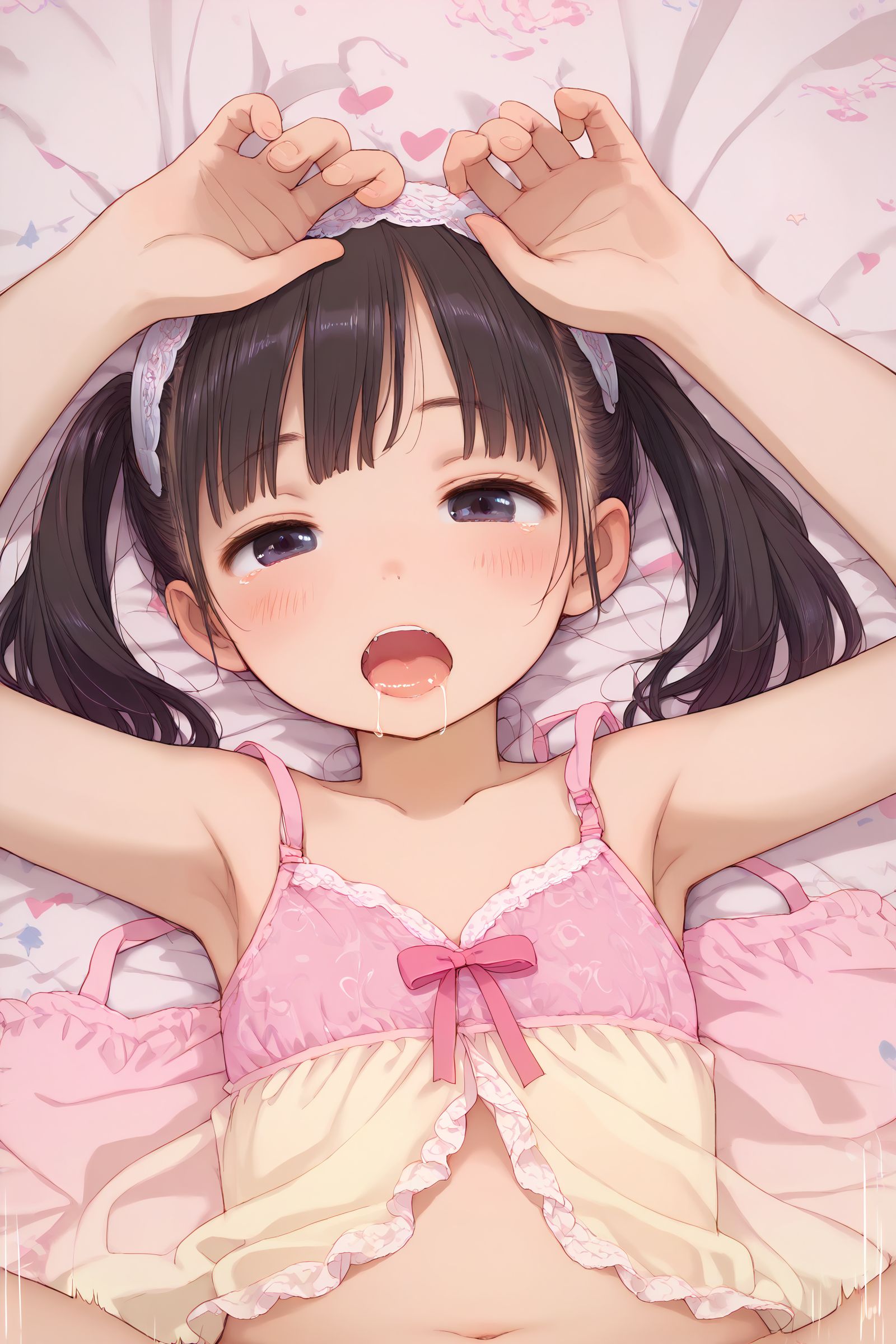 え、これは妹に頼まれて寝る前のストレッチ手伝ってる時の写真だけど