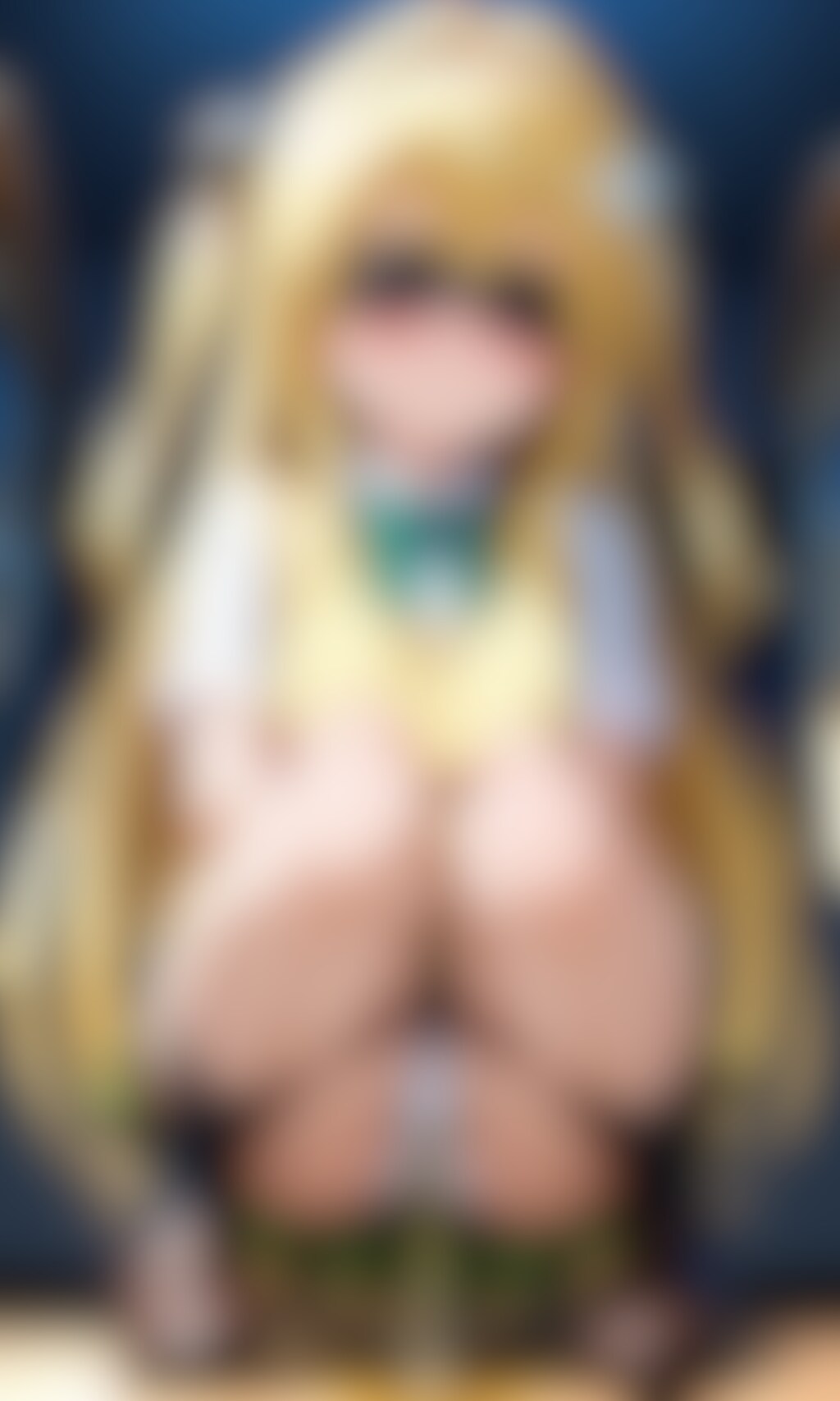 おしっこお漏らしチャレンジ【金色〇闇】(制服・目隠し・緊縛)