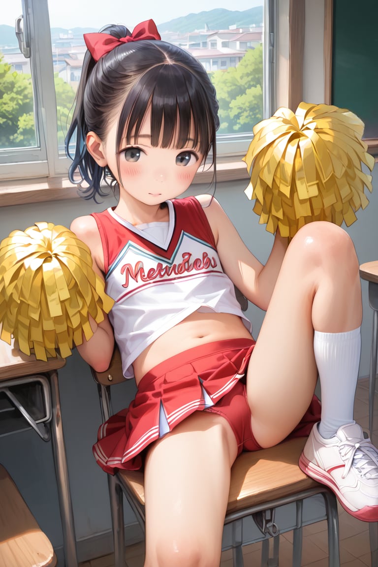 チアリーダー〇リJ〇ちゃんたちが開脚アンスコ見せ＆指オナ（１２枚）