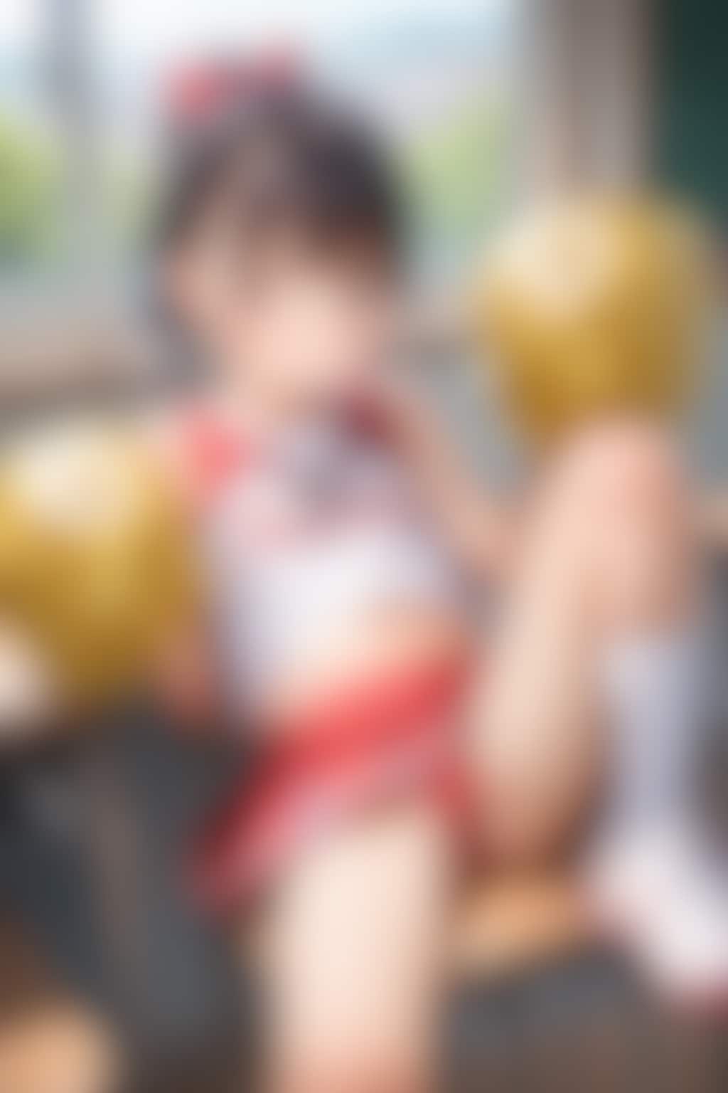 チアリーダー〇リJ〇ちゃんたちが開脚アンスコ見せ＆指オナ（１２枚）