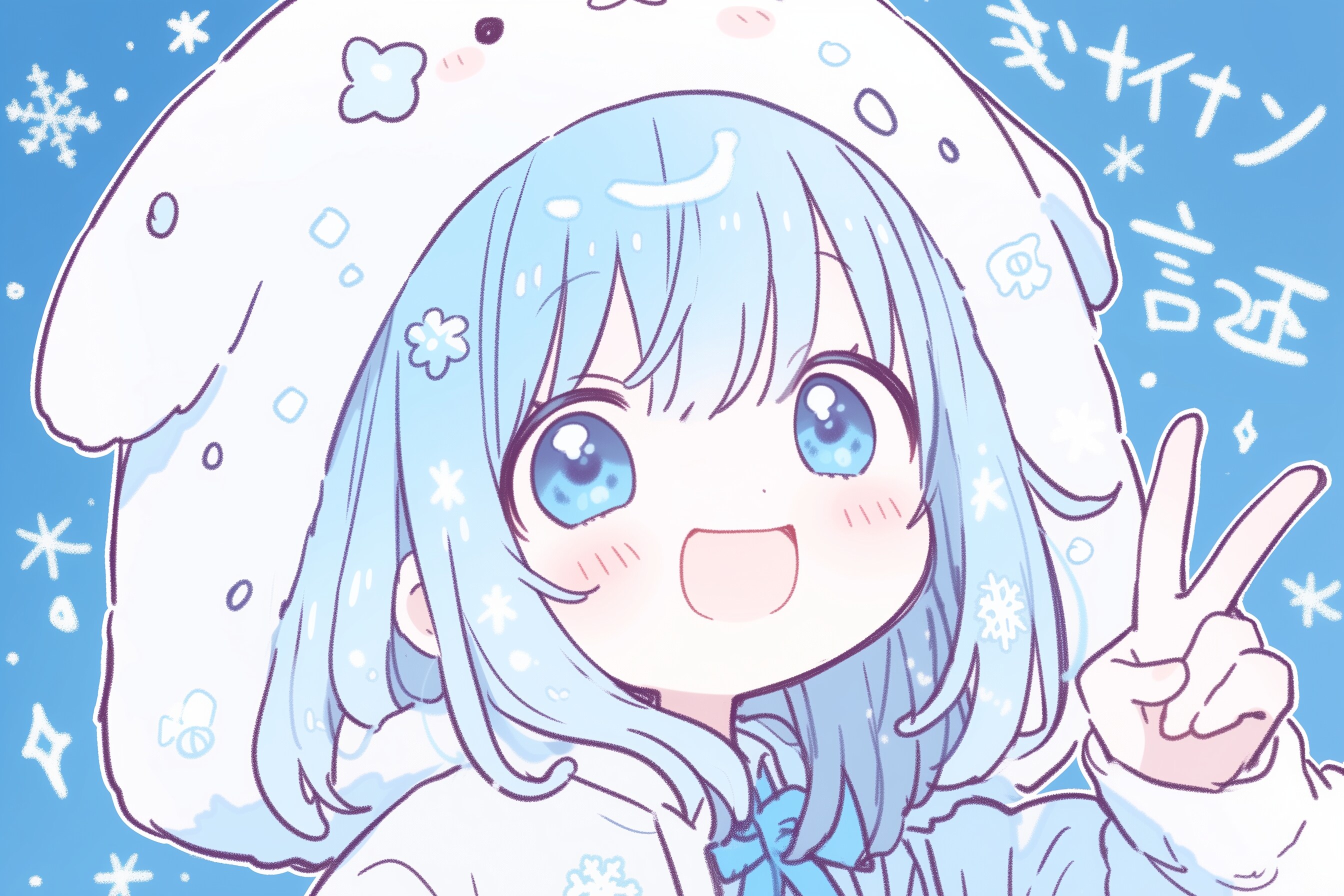 癒しの被り物ガール