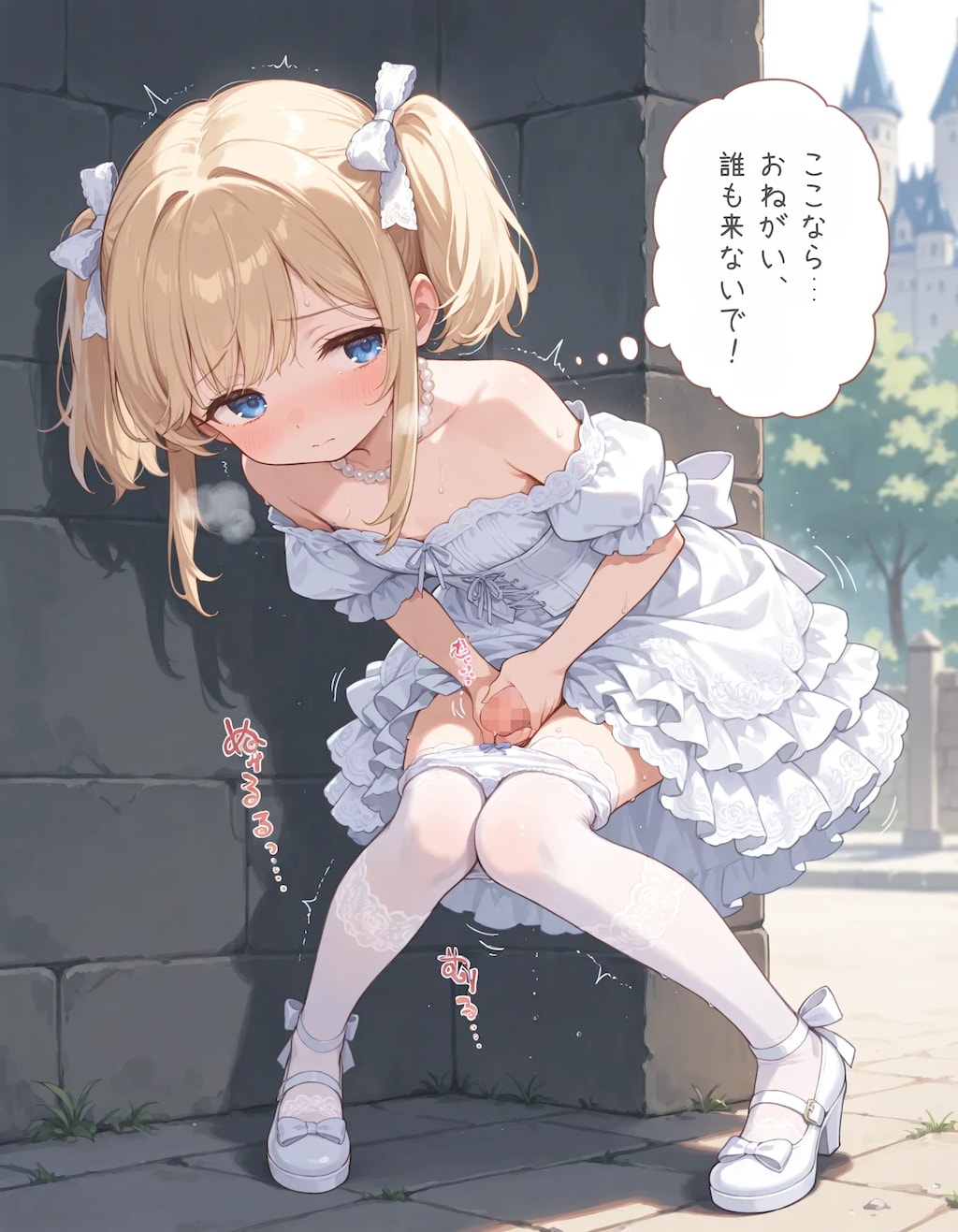 【漫画】漏れそうなドレスの男の娘chan！