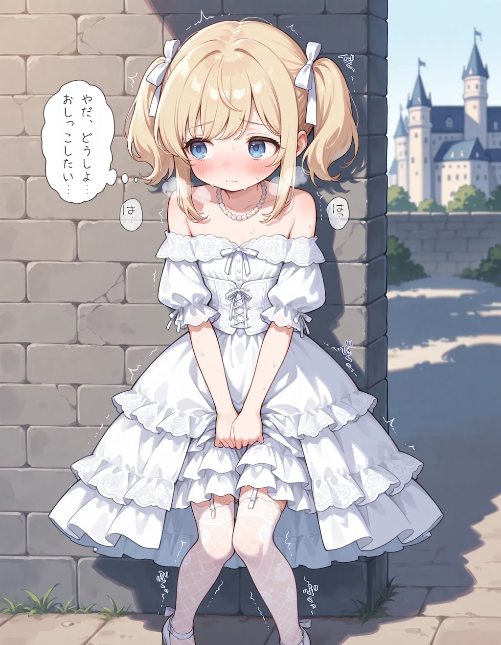 【漫画】漏れそうなドレスの男の娘chan！