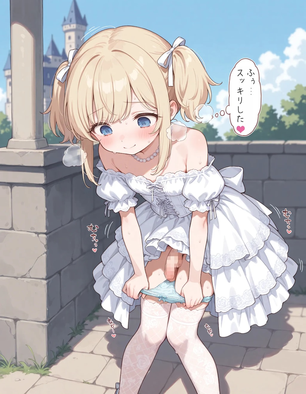 【漫画】漏れそうなドレスの男の娘chan！