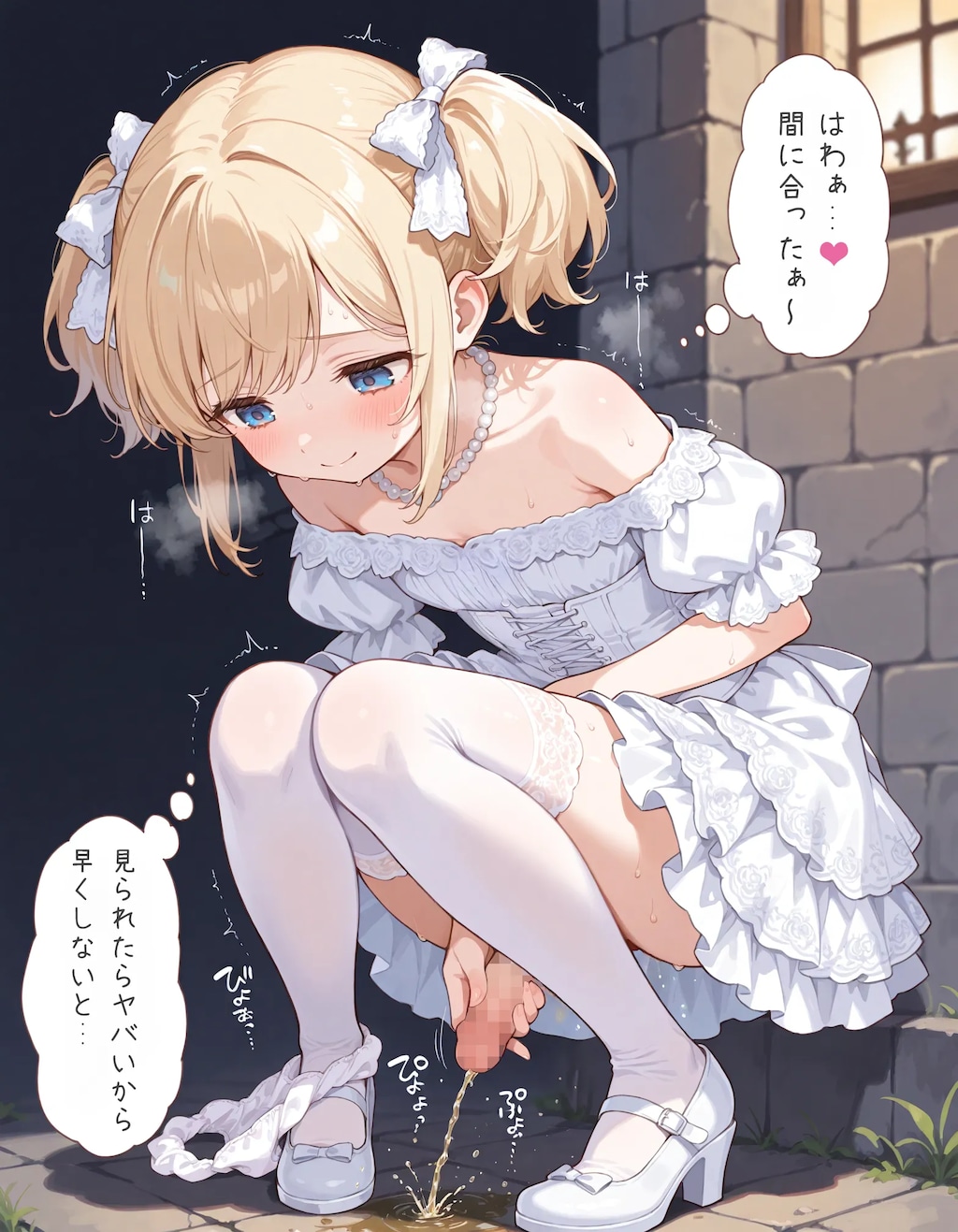 【漫画】漏れそうなドレスの男の娘chan！