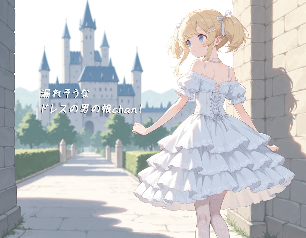【漫画】漏れそうなドレスの男の娘chan！