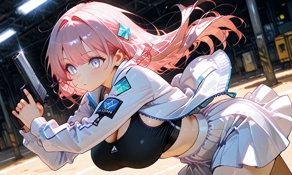 ハンドガンで突入