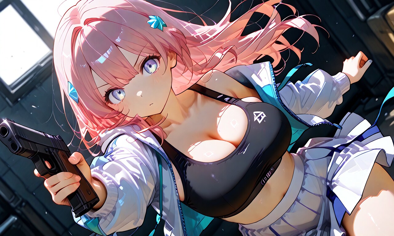 ハンドガンで突入