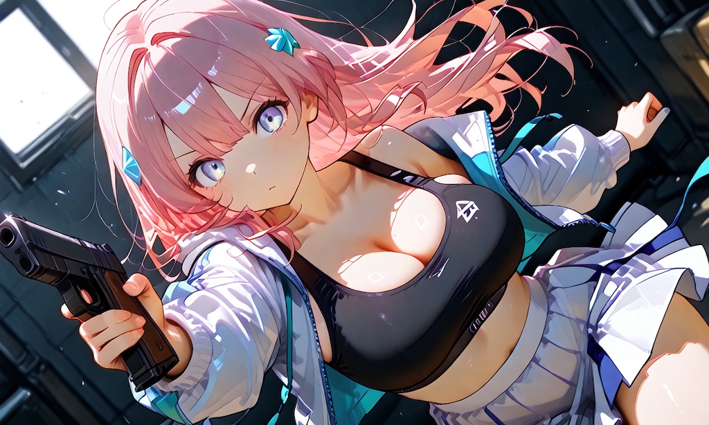 ハンドガンで突入