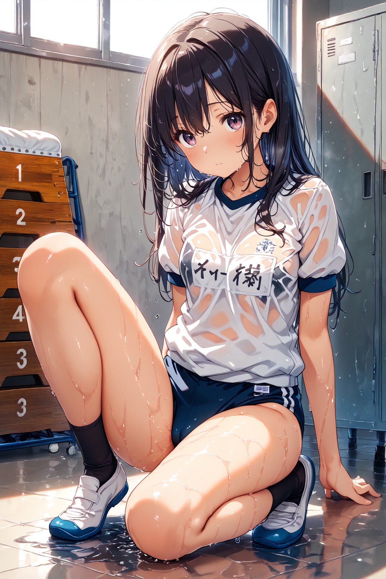 びしょ濡れ体操服プレイ(14)