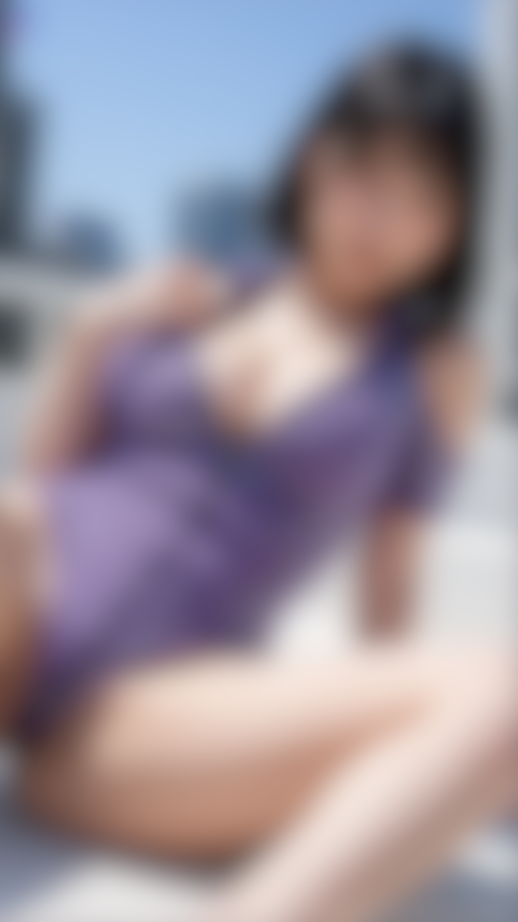【4K】Purple knit leotard
